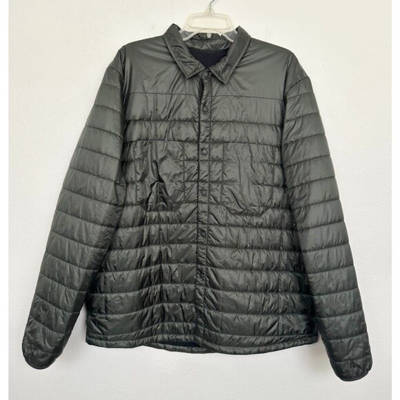 Lululemon Ukee Quilted Puffer Jacket Snap Button Gator Green Athleisure Mens XXL